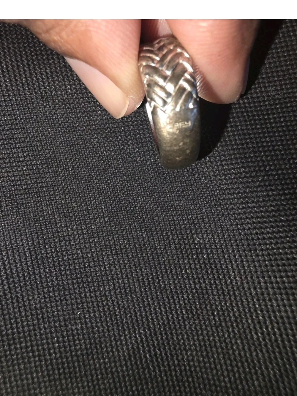 EFFY Men's Sterling 925 Silver Braided Ring Used